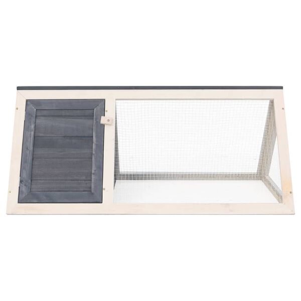 vidaXL Animal Rabbit Cage Grey Wood