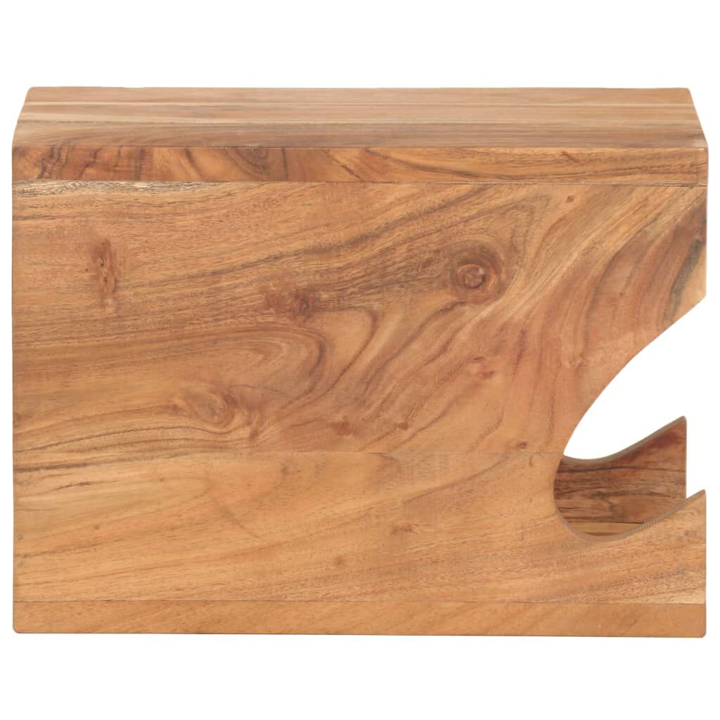 vidaXL Wall Mounted Bicycle Rack 35x25x25 cm Solid Acacia Wood