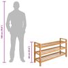 vidaXL Shoe Rack with 3 Shelves 100x27x60 cm Solid Oak Wood