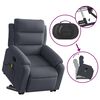 vidaXL Stand up Massage Recliner Chair Dark Grey Velvet