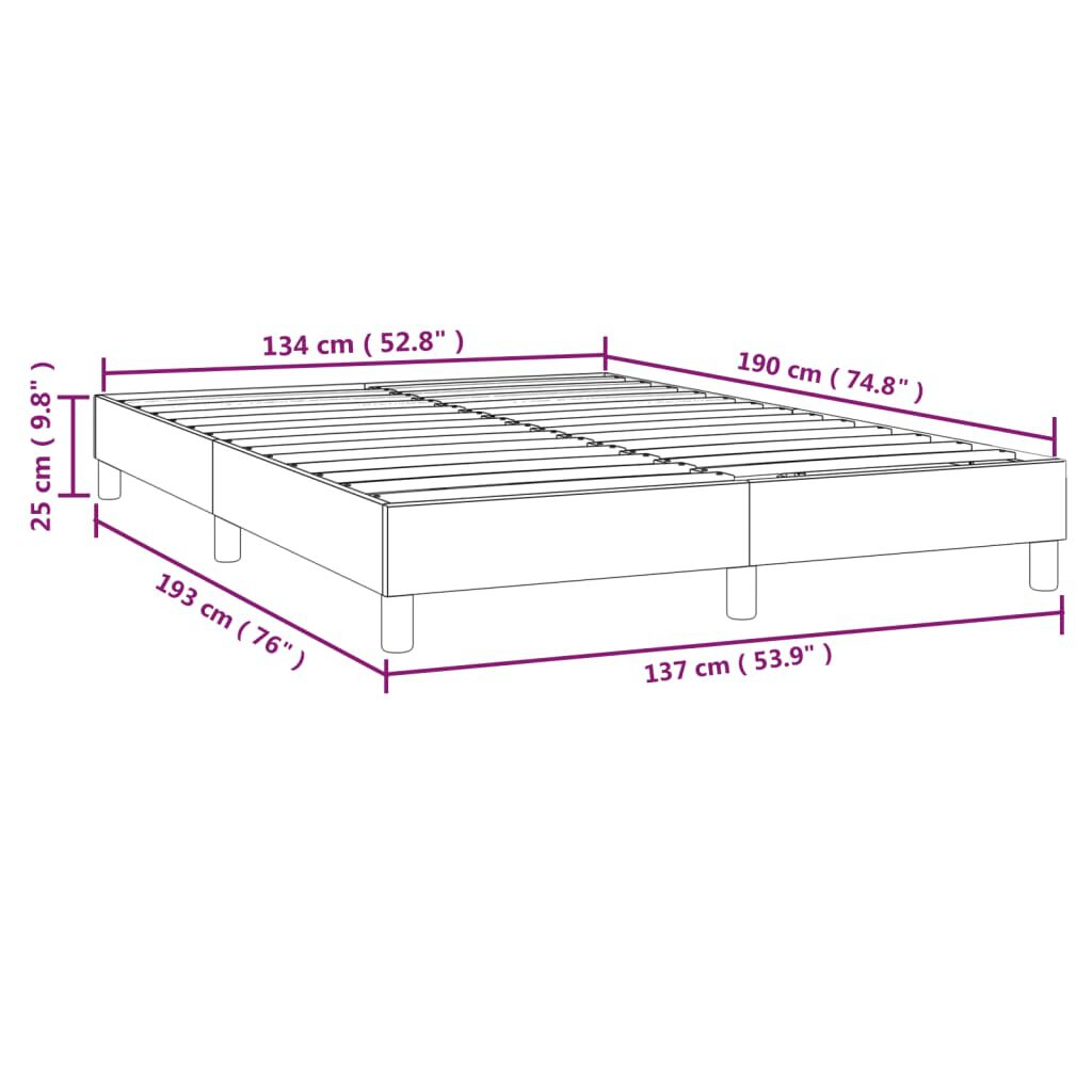 vidaXL Bed Frame without Mattress Light Grey Full Fabric (US Only)