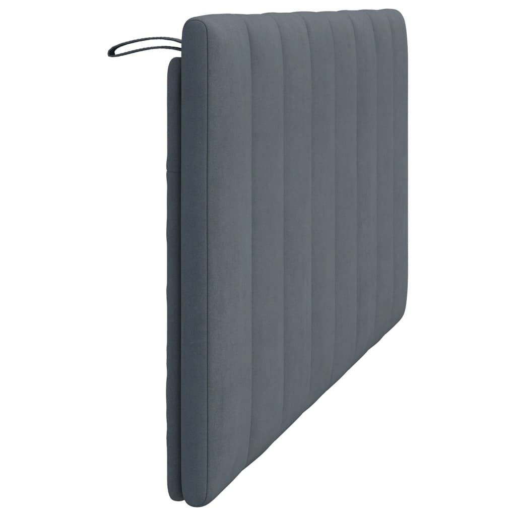 vidaXL Headboard Cushion "Hanko" Dark Grey 153 cm Velvet