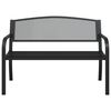 vidaXL Garden Bench 119 cm Black Steel
