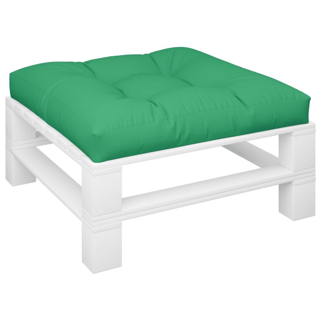 vidaXL Pallet Cushion Green 70x70x12 cm Fabric