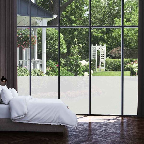 vidaXL Window Film Frosted Grey 0.9x5 m PVC