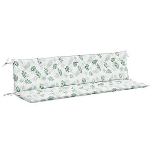vidaXL Garden Bench Cushions 2 pcs Leaf Pattern 200x50x7 cm Fabric