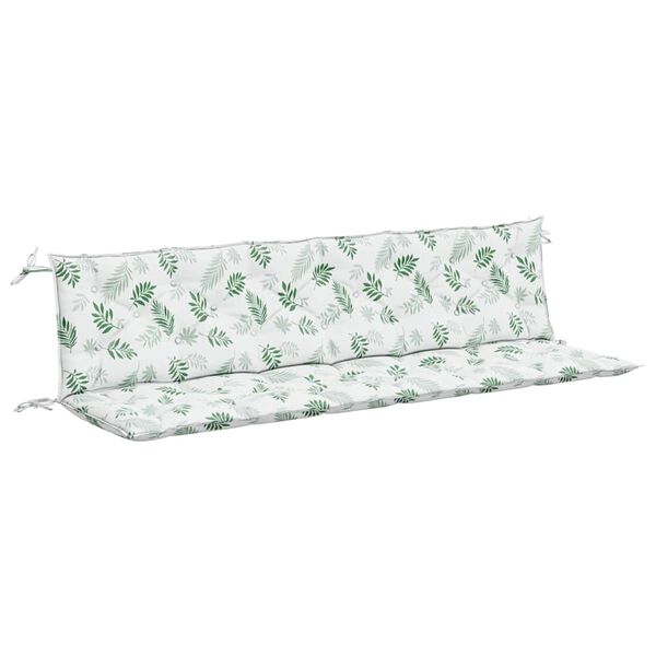 vidaXL Garden Bench Cushions 2 pcs Leaf Pattern 200x50x7 cm Fabric