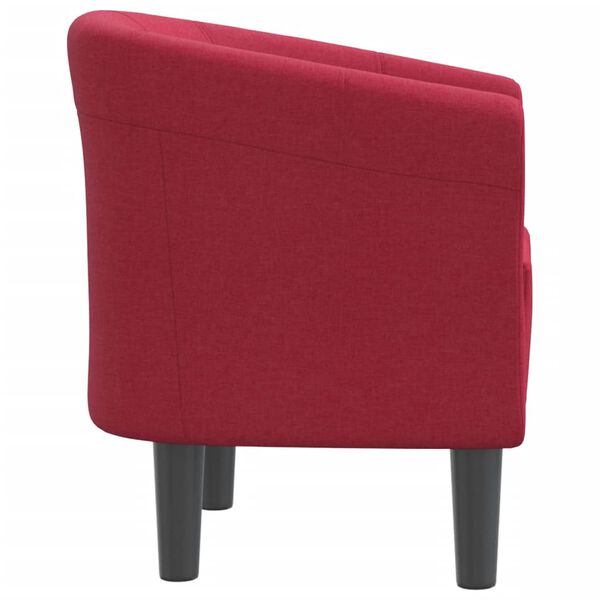 vidaXL Tub Chair Wine Red Fabric