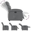 vidaXL Electric Stand up Recliner Chair Grey Faux Leather
