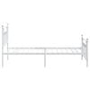 vidaXL Metal Bed Frame without Mattress with Footboard White 100x200cm