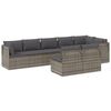 vidaXL 8 Piece Garden Lounge Set with Cushions Grey Poly Rattan