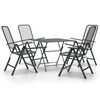 vidaXL 5 Piece Garden Dining Set Expanded Metal Mesh Anthracite