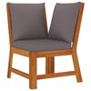 vidaXL 5 Piece Garden Dining Set with Cushions Solid Wood Acacia