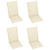 vidaXL Garden Chairs 4 pcs with Cream Cushions Solid Teak Wood