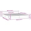 vidaXL Bed Frame without Mattress Dark Grey 183x213 cm Velvet