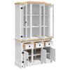 vidaXL Highboard Corona White 112x43x196 cm Solid Wood Mexican Pine