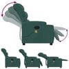 vidaXL Electric Massage Recliner Chair Dark Green Fabric