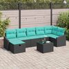 vidaXL Sofa Set with Cushion with Storage 8 pcs Poly Rattan