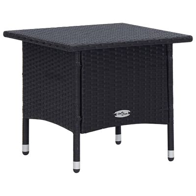 vidaXL 2 Piece Garden Lounge Set with Cushions Poly Rattan Black