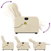 vidaXL Stand up Massage Recliner Chair Cream Fabric