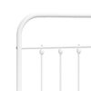 vidaXL Metal Bed Frame without Mattress with Headboard White 150x200cm