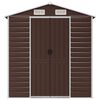 vidaXL Garden Shed Brown 191x980x198 cm Galvanised Steel