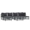 vidaXL 7 Piece Garden Lounge Set with Cushions Anthracite Steel