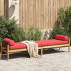vidaXL Garden Bench with Cushion Brown Poly Rattan Acacia