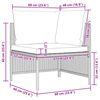 vidaXL 4 Piece Garden Sofa Set with Cushions Poly Rattan Grey