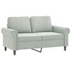 vidaXL 2 Piece Sofa Set with Pillows Light Grey Velvet