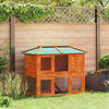 vidaXL Animal Rabbit Cage Double Floor Wood
