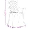 vidaXL Garden Chairs 6 pcs Cast Aluminium Bronze