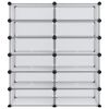 vidaXL Shoe Rack Transparent 94.5x36.5x106 cm PP