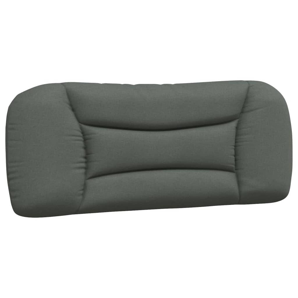 vidaXL Bed Frame with LED without Mattress Dark Grey 100x203 cm Fabric