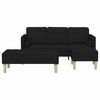 vidaXL Sofa Set 2 pcs Black 173 x 131 x 67 cm Fabric