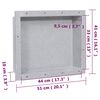 vidaXL Shower Niche Matt Grey 41x51x10 cm