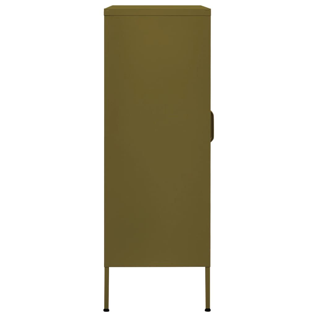 vidaXL Storage Cabinet Olive Green 80x35x101.5 cm Steel