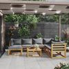 vidaXL 8 Piece Garden Lounge Set with Cushion Solid Acacia Wood