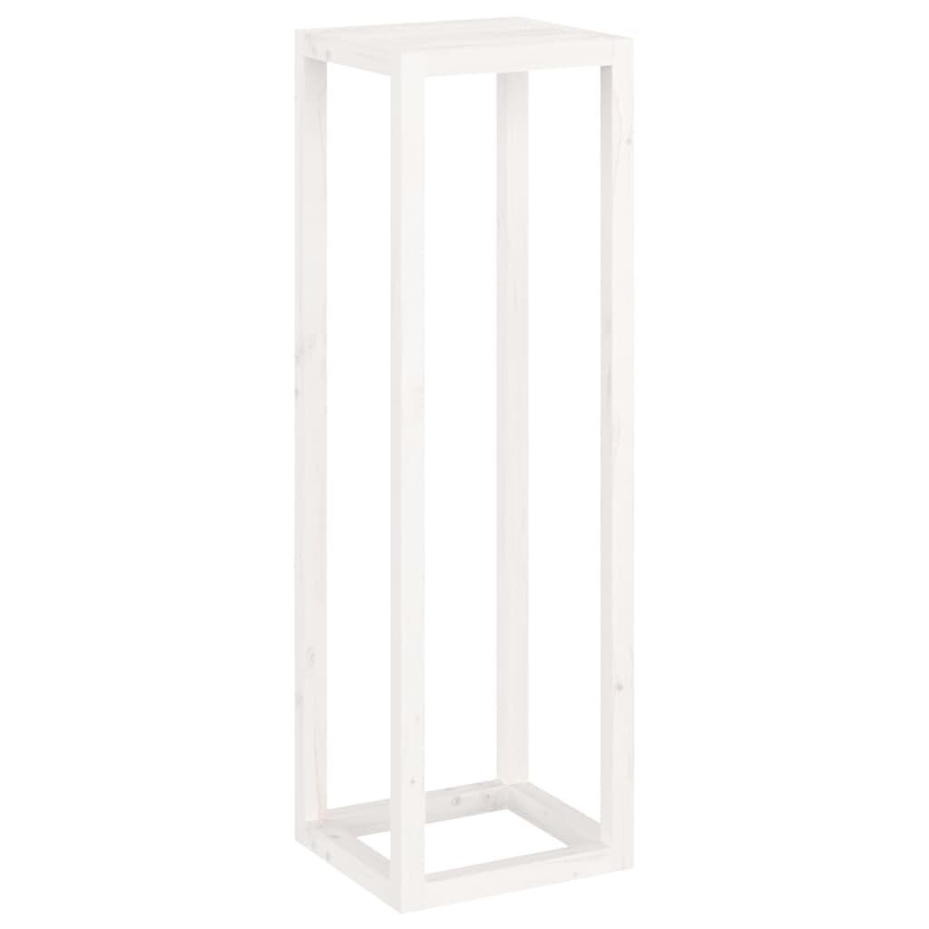 vidaXL 3 Piece Plant Stand Set White Solid Wood Pine