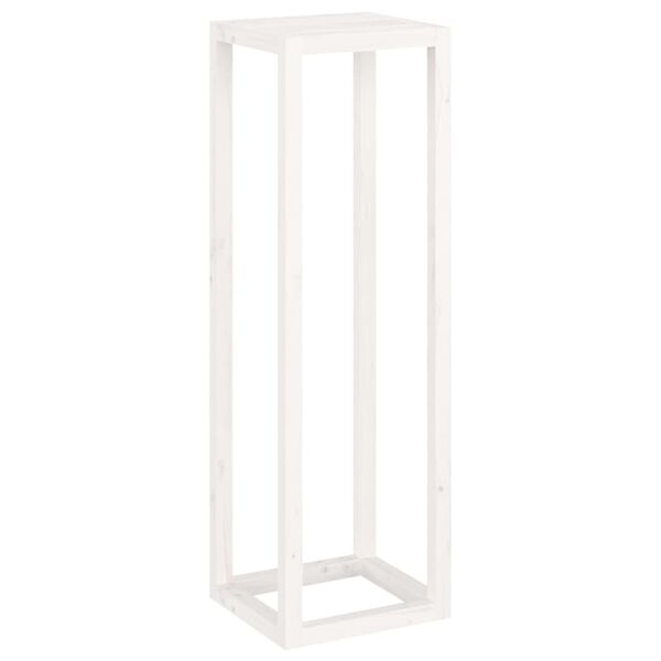 vidaXL 3 Piece Plant Stand Set White Solid Wood Pine