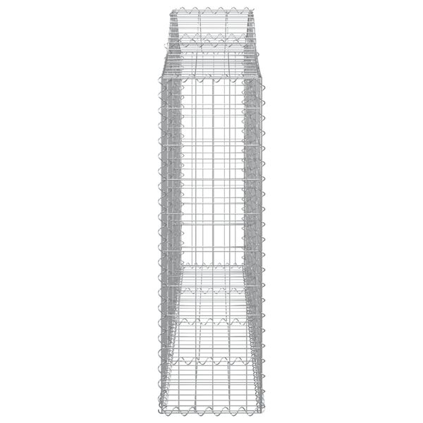vidaXL Arched Gabion Baskets 4 pcs 200x30x100/120 cm Galvanised Iron
