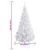 vidaXL Artificial Pre-lit Christmas Tree with Stand 180 cm 620 Branches