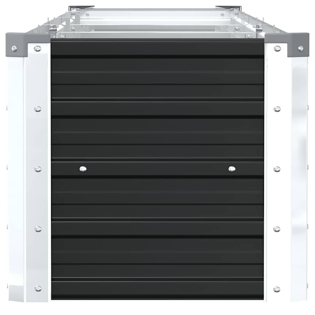vidaXL Garden Raised Bed Galvanised Steel 320x40x45 cm Anthracite
