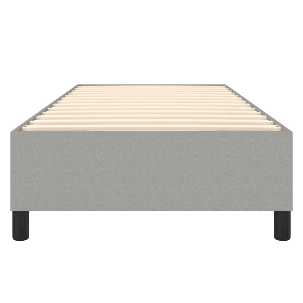 vidaXL Bed Frame without Mattress Light Grey Twin Fabric (US Only)