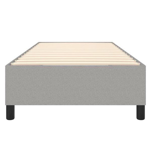 vidaXL Bed Frame without Mattress Light Grey Twin Fabric (US Only)