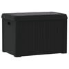 vidaXL Garden Storage Box with Seat Cushion Anthracite 125 L PP