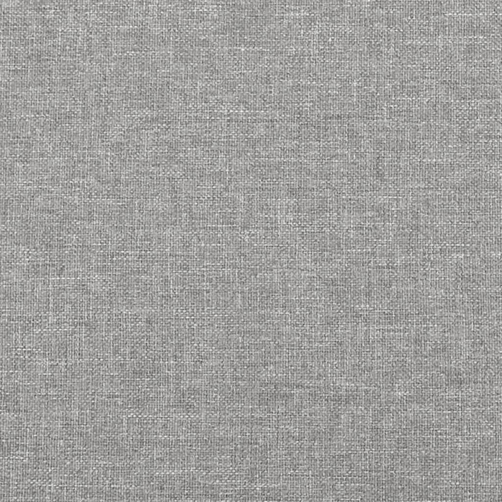 vidaXL Bed Frame without Mattress Light Grey Twin Fabric (US Only)