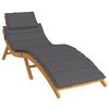 vidaXL Sun Lounger Cushion Anthracite 186x58x4cm Oxford Fabric