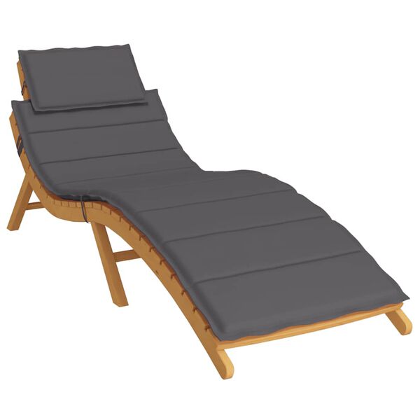 vidaXL Sun Lounger Cushion Anthracite 186x58x4cm Oxford Fabric