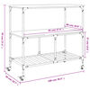 vidaXL Kitchen Trolley Smoked Oak 100x50x95 cm Engineered Wood